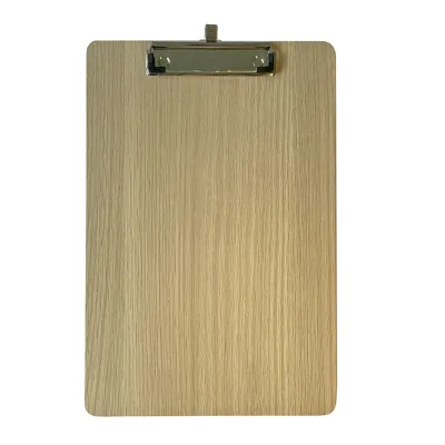Solid Hardwood Drawing Board Writing Boards with Metal Low Profile Clip Hanging Letter Size Wooden Pen Holder Clipboard
