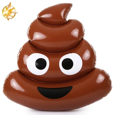 Inflatable Swimming Pool Toy with Strong Flavor Cartoon Poop