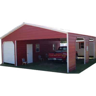 Metal Structure 2 Car Garage Shelter Outdoor Portable Car Port Canopy Garages Building