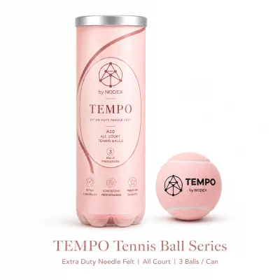 Pink Padel Balls for Rhythm Training Stable Bounce&Extra Duty Needle Felt All Court Pressurized Balls for Daily Practice