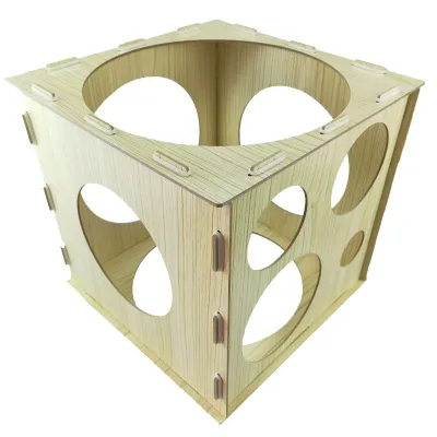 High Quality Measuring Box DIY Latex Balloon Measuring Wooden Box Balloon Accessories 9 Hole Balloon Box