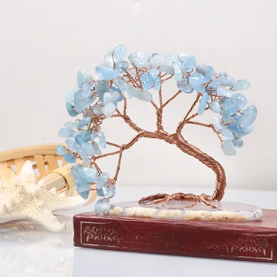 Honor of Crystal Natural Healing Gemstone Crystal Money Tree Luck Money Tree Home Decorative Crafts