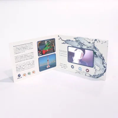 Latest Customized 5 Inch LCD Screen Light Control Video Card Gift Box Invitation Video Packaging Box for Printing Paper Card