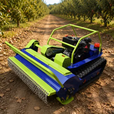 Efficient Diesel Remote Control Crawler Mower 500m Range 35° Slope Heavy Duty Grass Cutter for Orchard Farm