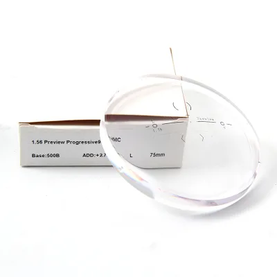 CR 39 1.56 Optical Lens Manufacturer Semi-Finished Progressive Blanks 12/14/17mm HMC/AR Ophthalmic Spectacle Lens White White