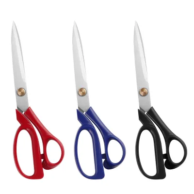Large Size Stainless Steel Tailor Scissors Household Sewing Snips for Fabric Cutting Cloth Trimming DIY Handcraft Supplies