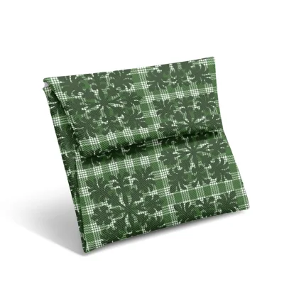 Custom Hawaiian Tropical Leaf Plaid Pattern Foldable PU Leather WalletsSmall Card Holder Coin Purse Pouches for Women ID Bag