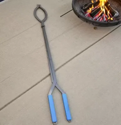 Heavy Duty Fire Pit Tools Long Fireplace Tools Campfire Accessories Fireplace Tong Log Grabber