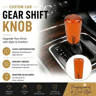 Universal 15CM Car Wheel Shifter Unique Crystal Car Gear Knob Stick Cool Acrylic Shift Knobs