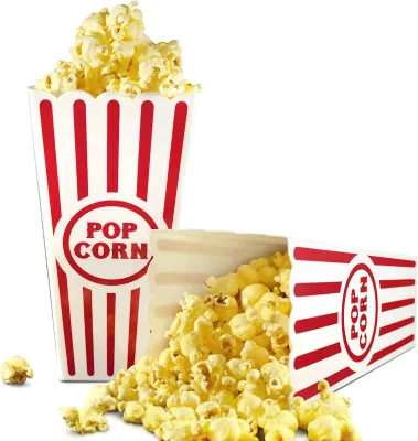 Microwavable Square Plastic Popcorn Tub Popcorn Bowl or Bucket for Food for Storage or Serving