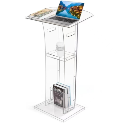 Acrylic Church Pulpit with LED Lighting Acrylic Pulpit Lectern Podium