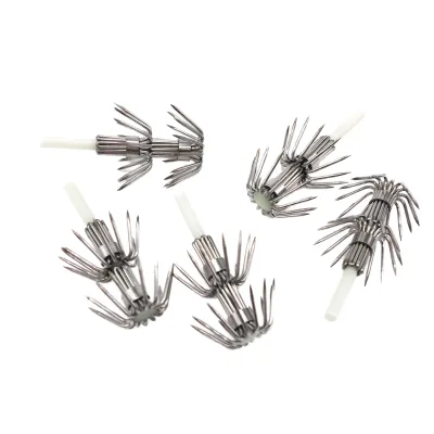 Stainless Steel Double-Layer Jigging Fishhooks for Bass Fishing for Lake Positions with Squid Cuttlefish Octopus Accessories