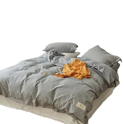 Comfortable and Colorful Bedding Set 100% Cotton Bedsheet Duvet Cover 4 Piece Sheet Set