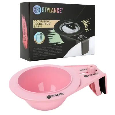 High Quality Durable Plastic Tinting Bowl with Adjustable Holder for Hair Basin-Professional Salon Tool