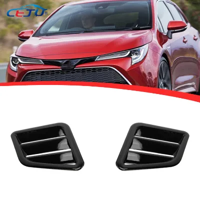 Universal Car Hood Air Vent Cover ABS Front Upper Bonnet Hood Air Outlet Grille Decoration Trim Auto for Most Vehicles