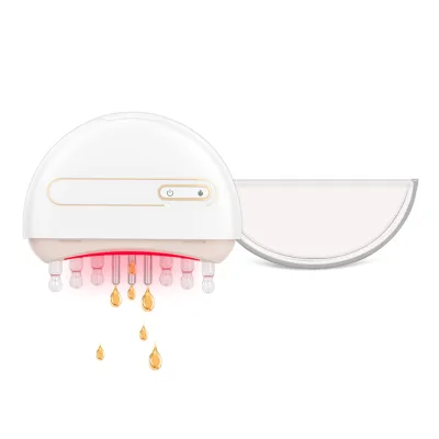 Scalp Massage Hair Brush Head Massager Comb Hair Oil Dispenser With Red Light Vibration 5 Warmth Settings Type C Fast Charge