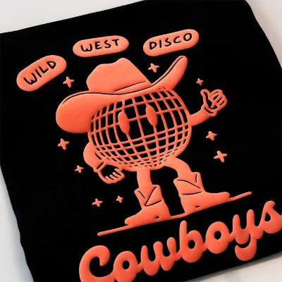 Customizable Thick Puff Thermal Transfer Sticker Neon Cartoon Pattern Puff Print Heat Transfer Unique Logo Transfer Printing