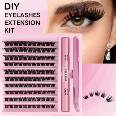 Private Label DIY Eyelash Set Individual Cluster Lashes Fan Eyelash Extensions Individual Dense Lash Clusters