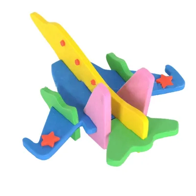 BSCI Factory Eco Friendly 3D EVA Foam Airplane Puzzle EVA Foam Learning Plane Puzzle Educational Puzzle Game