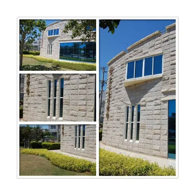 China Factory Desert Sand Yellow Granite Mushroom Stone Facade Stone for Exterior Wall Cladding