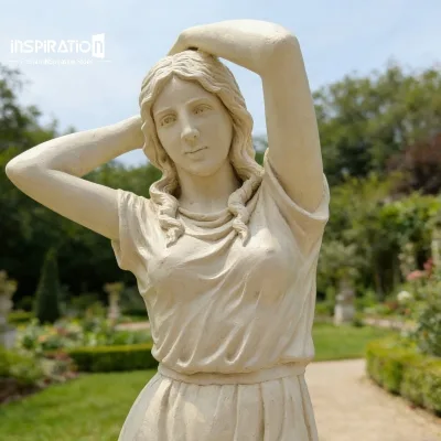Synthetic Stone Jupiter Statue for Palace Throne Room Replica Art Style Stone Classical Figure Statue