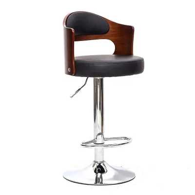 Wholesale Comfortable PU Leather Bar Stool High Chair Kitchen Living Room Hotel Bedroom School Adjustable Plywood Features