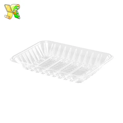 Disposable Plastic Food Serving Trays Biodegradable Tray Fruit Pet Food Packaging sealed Tray