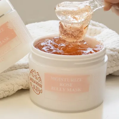 Rose Jelly Mask Hyaluronic Acid Moisturizing Hydrating Whitening Collagen Facial Mask for Skin Care