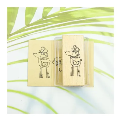 Factory Customized Modern Wooden Self-Inking Stamp Children's Hand Ledger Seal for Office Use