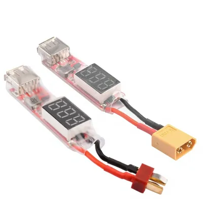 2S-6S Lipo Lithium Battery XT60/T Plug to USB Charger Converter Voltage Display Adapter Board Protect Phone Features