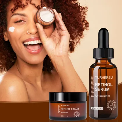 YURHERSU Retinol Skin Care Set Retinol Face Cream Serum Remove Firming Lifting Whitening Brightening Moisturizing Face Cream Set