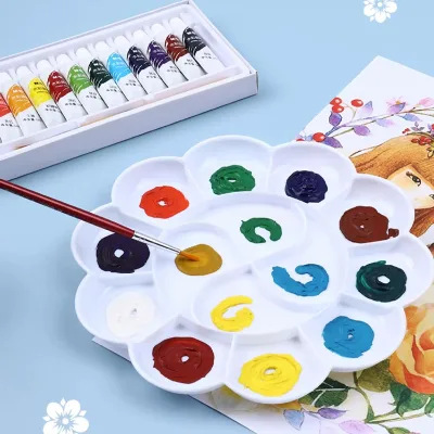 China Supplier Custom Plastic Oil Artist Acrylic Paint Palette Tray Painting