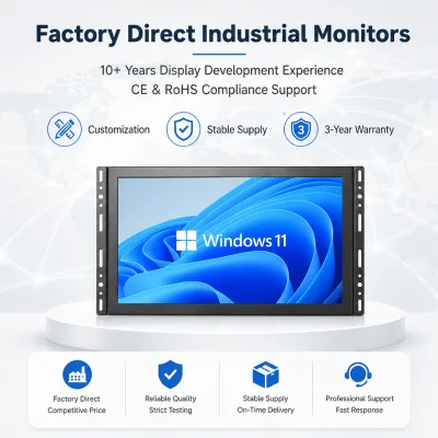 Wholesale Touch Screen Monitor Industrial Resistive/ Capacitive Touch Monitor Touchscreen Kiosk Display for Kiosk Machine