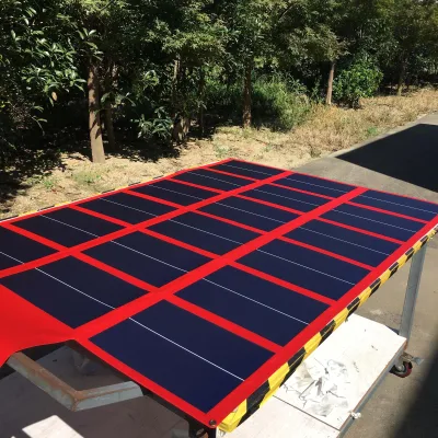 Foldable Flexible Red Solar Panel Solar Blanket Charge for RV 4x4 Camper Trailers