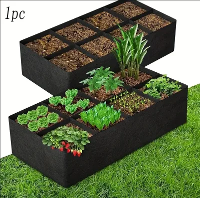 Customized Plant Garden Bed Nonwoven 8 Compartment Grow for Potato, Tomato, Vegetable Grow Bags