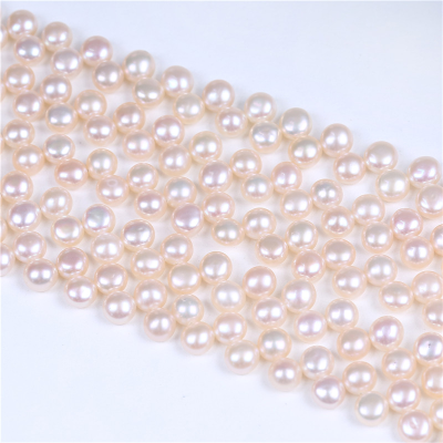 Natural Freshwater Pearls,6-7 mm Half Drilled Pearl Button pink Hyderabad Pearl