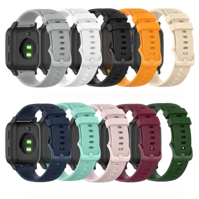 18/20/22mm Small Grid Grain Silicone Watch Strap Soft Replacement Band for Garmin Forerunner Venu Vivomove Series
