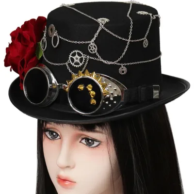 Man Hat Brown Black Halloween Skeleton Pirate Spider Hat Pattern With Skull for Sale