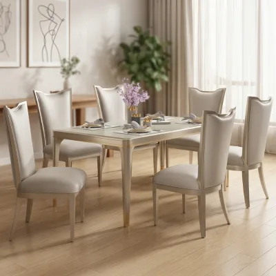 Luxury Classic Antique Wooden Dining Room Furniture Chairs and Tables for Villa or Apartment for Home Use