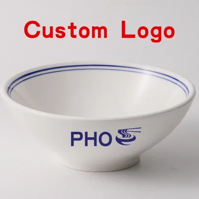Thickened and Strong Restaurant Tableware Wholesale Ceramic Pho Bowl Vietnam Restaurant Noodle Soup Bowl Custom Logo
