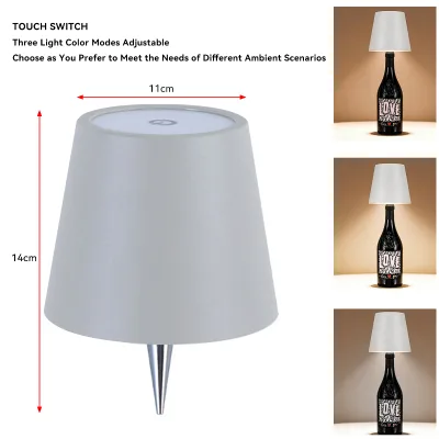 Modern  Portable LED Wine Bottle Lamp Decorative Light Bar Rechargeable LED Headlight for Bar