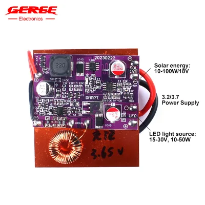 30W 50W Controller 3.7V/3.2V Lithium Battery Drive Module 18v MPPT Solar Panel Board 20A Lamp Charging Booster
