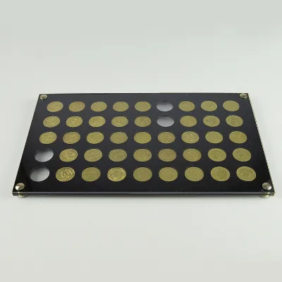 Customized Flat Acrylic 45 Holes Coin Case Coin Display Tray Case Holder