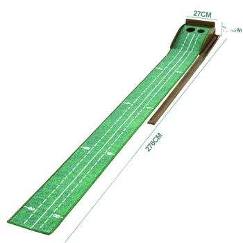Solid Wood Golf PRACTICE Matt Putting Green with Automatic Ball Return for Indoor and Outdoor