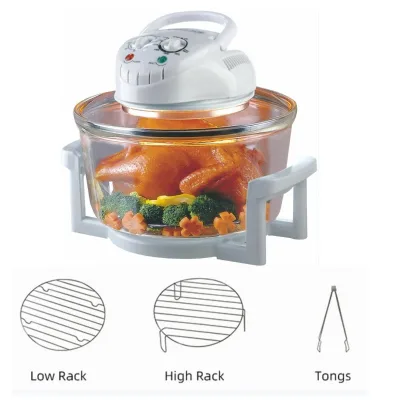 12L/17L Electric Household Halogen Convection Countertop Oven with Broil Rack & Toasting Rack