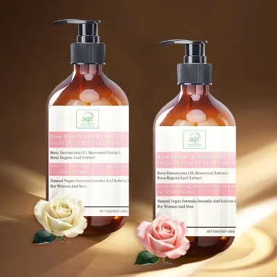 New Product Private Label Clean Skin Hydration Rose Bath Oil Shower Oil Bath Product Manufacturer Shower and Bath Oil for Female