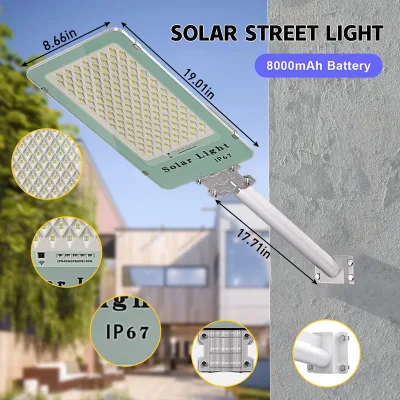 Wattage Large Outdoor Solar Street Light Solar Panel Light Waterproof Motion Sensor Street Night Light