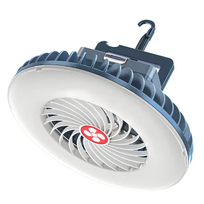 Outdoor Camping Fan Light Long Life Emergency Lighting LED Rechargeable Waterproof Camping Lamp with Fan