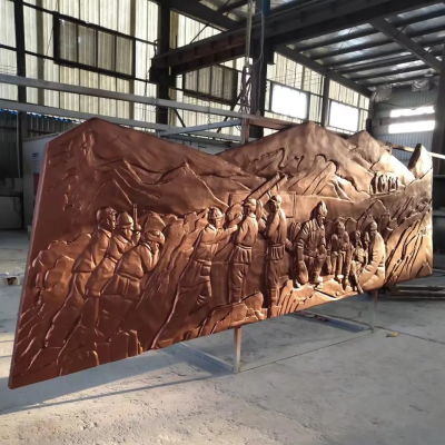 Public Art Classic Character Relief Life Size Carved Statue Outdoor Landmark History Museum Exhibition Art Figure Sculpture