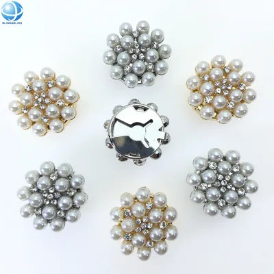 Retro Shirt Pearl Button Covers No Sew Removable Clip Over Button Jewelry for DIY Women Men Suit Cuffs Clothing Decoration